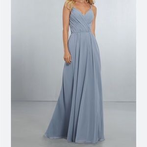 Mori lee purple maxi bridesmaid dress